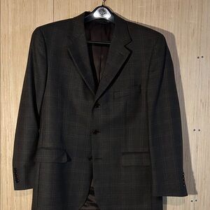 Brooks Brothers Dark Brown Checkered Blazer